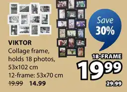 JYSK VIKTOR Collage frame holds 18 photos offer