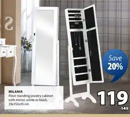 JYSK MILANIA Floor standing jewelry cabinet offer