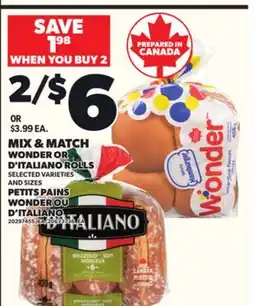 Independent City Market WONDER OR D'ITALIANO ROLLS offer
