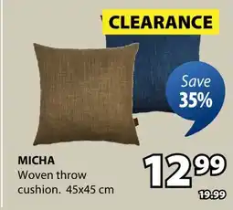 JYSK MICHA Woven throw cushion offer