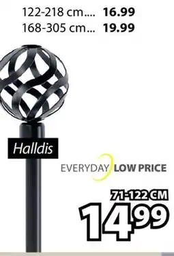 JYSK Halldis Single Curtain Rod Kit 71-122 CM offer