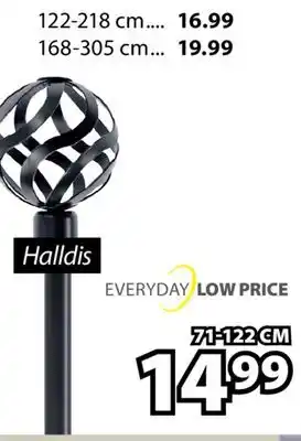 JYSK Halldis Single Curtain Rod Kit 71-122 CM offer