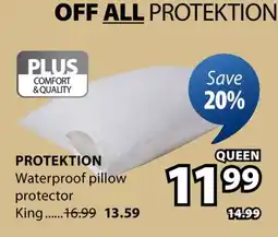 JYSK PROTEKTION Waterproof pillow protector offer
