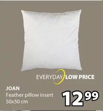 JYSK JOAN Feather pillow insert offer
