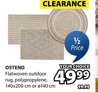 JYSK OSTEND Flatwoven outdoor rug offer