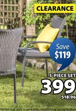 JYSK ANDRE TABLE +4 PALERMO CHAIRS offer