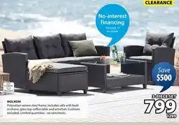 JYSK MOLKOM Polyrattan woven steel frame offer
