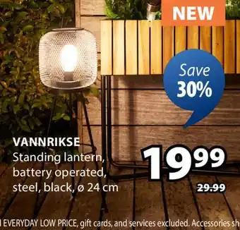 JYSK VANNRIKSE Standing lantern offer