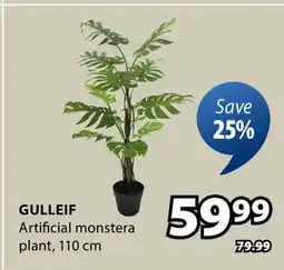 JYSK GULLEIF Artificial monstera plant offer