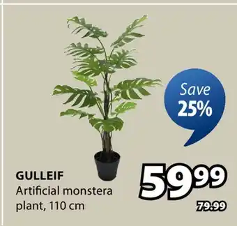 JYSK GULLEIF Artificial monstera plant offer