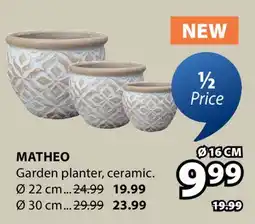 JYSK MATHEO Garden planter, ceramic offer
