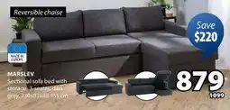 JYSK MARSLEV Sectional sofa bed with storage offer
