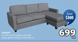 JYSK NAMSEN Sectional sofa, 3-seater offer