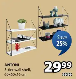 JYSK ANTONI 3-tier wall shelf offer