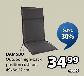 JYSK DAMSBO Outdoor high-back position cushion offer