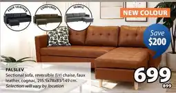 JYSK FALSLEV Sectional sofa, reversible (l/r) offer