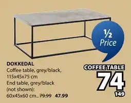 JYSK DOKKEDAL Coffee table offer
