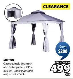 JYSK MILTON Gazebo, includes mesh and outer offer