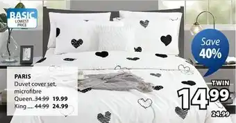 JYSK PARIS Duvet cover set microfibre offer