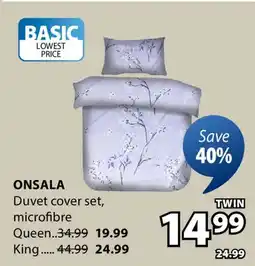 JYSK ONSALA Duvet cover set, microfibre offer