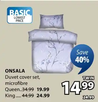 JYSK ONSALA Duvet cover set, microfibre offer