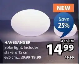 JYSK HAVESANGER Solar light offer