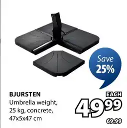 JYSK BJURSTEN Umbrella offer