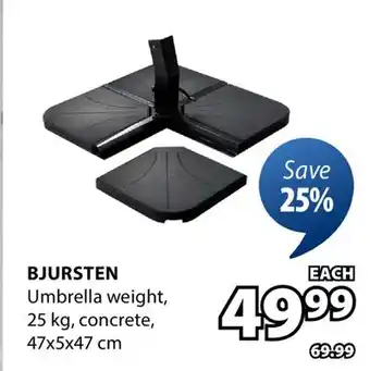 JYSK BJURSTEN Umbrella offer