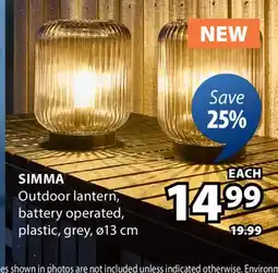 JYSK SIMMA Outdoor lantern offer
