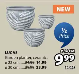 JYSK LUCAS Garden planter ceramic 16 cm offer