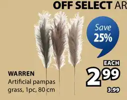 JYSK WARREN Artificial pampas grass offer