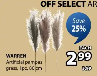 JYSK WARREN Artificial pampas grass offer