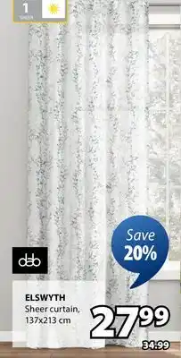 JYSK ELSWYTH Sheer curtain offer