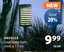 JYSK HAVSULE Solar stake light offer