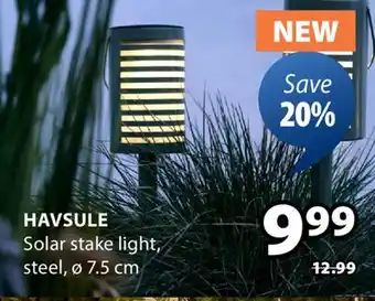 JYSK HAVSULE Solar stake light offer