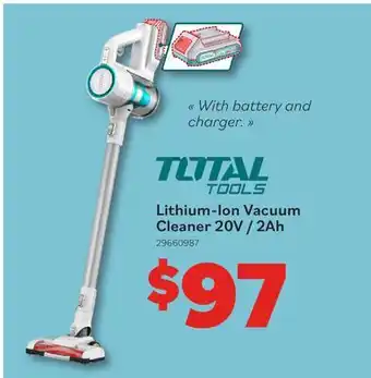 Matériaux Pont Masson Lithium-Ion vacuum cleaner 20V / 2Ah (with battery and charger) offer