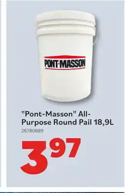 Matériaux Pont Masson Pont-Masson All-Purpose Round Pail - 18.9 L - White offer