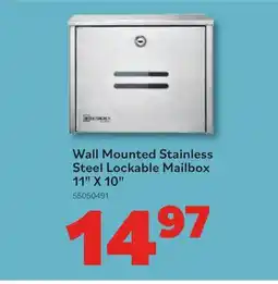 Matériaux Pont Masson Wall Mounted Stainless Steel Lockable Mailbox 11x10 offer
