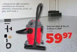 Matériaux Pont Masson Vaccum Wet & Dry 5 Gallons 5.5HP offer