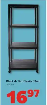 Matériaux Pont Masson 4-Tier Plastic Shelf 12x24x51 Black offer
