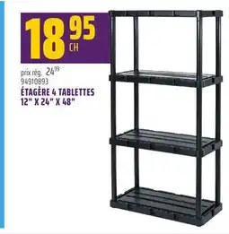 Gagnon - La Grande Quincaillerie ÉTAGÈRE 4 TABLETTES 12 X 24 X 48 offer