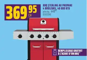 Gagnon - La Grande Quincaillerie BBQ STERLING AU PROPANE 4 BRÛLEURS, 40 000 BTU offer