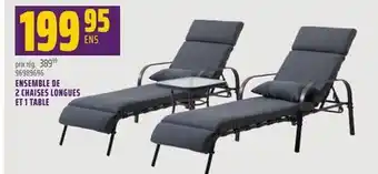 Gagnon - La Grande Quincaillerie ENSEMBLE DE 2 CHAISES LONGUES ET 1 TABLE offer