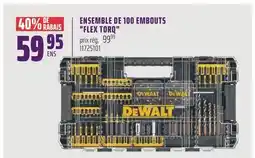 Gagnon - La Grande Quincaillerie ENSEMBLE DE 100 EMBOUTS FLEX TORQ DEWALT offer