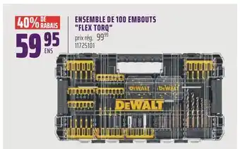 Gagnon - La Grande Quincaillerie ENSEMBLE DE 100 EMBOUTS FLEX TORQ DEWALT offer