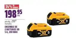 Gagnon - La Grande Quincaillerie ENSEMBLE DE 2 BATTERIES XR 5 A, 20V MAX DEWALT offer