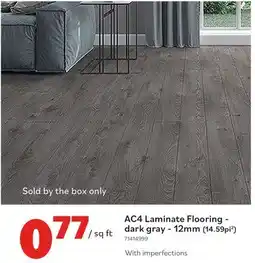 Matériaux Pont Masson AC4 Laminate Flooring - dark gray - 12mm (14.59p2) (contains imperfections) offer