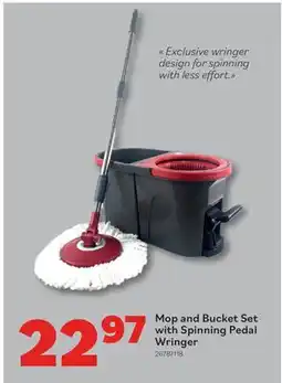 Matériaux Pont Masson Mop and Bucket Set with Spinning Pedal Wringer offer