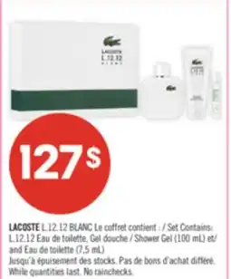 Pharmaprix LACOSTE L.12.12 BLANC offer