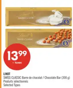 Pharmaprix LINDT CLASSIC Chocolate Bar (300 g) offer